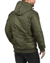 olivgrüne Daunenjacke von Solid