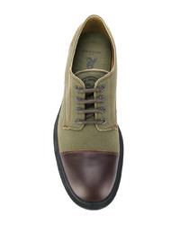 olivgrüne Derby Schuhe von Pezzol 1951