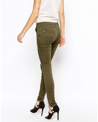 olivgrüne enge Jeans von Vero Moda