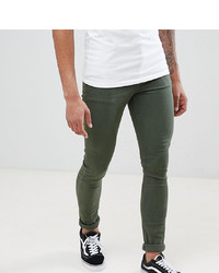 olivgrüne enge Jeans von ASOS DESIGN