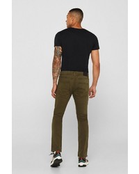 olivgrüne enge Jeans von edc by Esprit