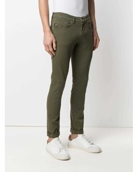 olivgrüne enge Jeans von Dondup