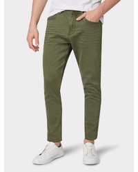 olivgrüne enge Jeans von Tom Tailor Denim
