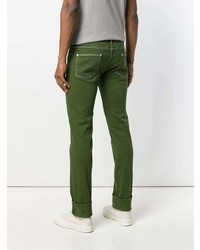 olivgrüne enge Jeans von Maison Margiela
