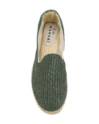 olivgrüne Espadrilles von Manebi