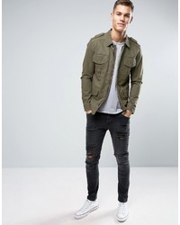 olivgrüne Feldjacke von Jack and Jones