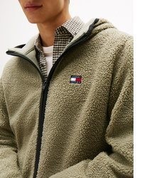 olivgrüne Fleece-Bomberjacke von Tommy Jeans