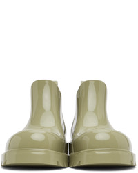 olivgrüne Gummi Chelsea Boots von Bottega Veneta