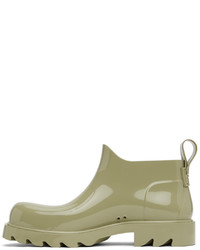 olivgrüne Gummi Chelsea Boots von Bottega Veneta