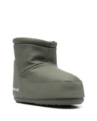 olivgrüne Gummi Chelsea Boots von Moon Boot