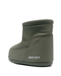 olivgrüne Gummi Chelsea Boots von Moon Boot