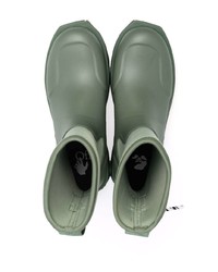 olivgrüne Gummi Chelsea Boots von Off-White