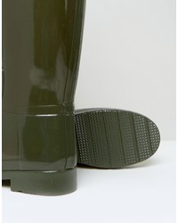 olivgrüne Gummistiefel von Hunter