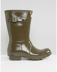 olivgrüne Gummistiefel von Hunter