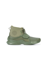 olivgrüne hohe Sneakers aus Leder von Fenty X Puma