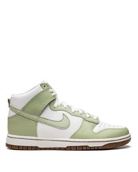 olivgrüne hohe Sneakers aus Leder von Nike
