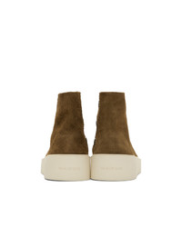olivgrüne hohe Sneakers aus Wildleder von Fear Of God