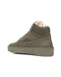 olivgrüne hohe Sneakers aus Wildleder von Etq.