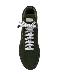 olivgrüne hohe Sneakers aus Wildleder von Philipp Plein