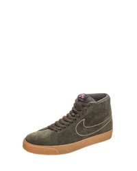 olivgrüne hohe Sneakers aus Wildleder von Nike SB