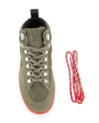 olivgrüne hohe Sneakers aus Wildleder von Veja