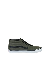 olivgrüne hohe Sneakers aus Wildleder von Vans