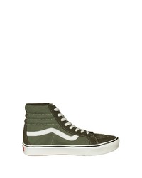 olivgrüne hohe Sneakers aus Wildleder von Vans