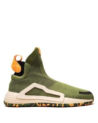 olivgrüne hohe Sneakers von adidas