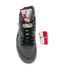 olivgrüne hohe Sneakers von Jordan