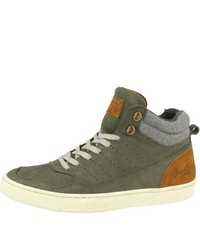 olivgrüne hohe Sneakers von Bullboxer