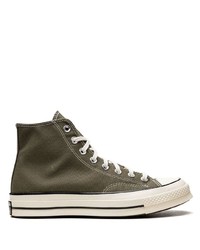 olivgrüne hohe Sneakers von Converse