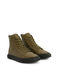 olivgrüne hohe Sneakers von Giuseppe Zanotti