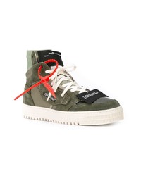 olivgrüne hohe Sneakers von Off-White