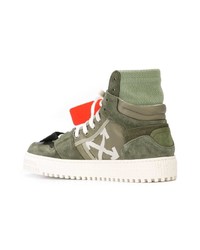 olivgrüne hohe Sneakers von Off-White