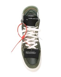 olivgrüne hohe Sneakers von Off-White