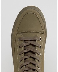 olivgrüne hohe Sneakers von Asos