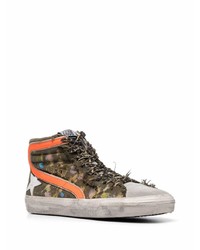 olivgrüne hohe Sneakers von Golden Goose