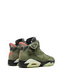 olivgrüne hohe Sneakers von Jordan