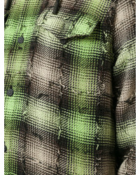 olivgrüne Jacke mit Schottenmuster von Off-White