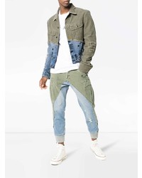 olivgrüne Jeansjacke von Greg Lauren