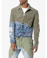 olivgrüne Jeansjacke von Greg Lauren