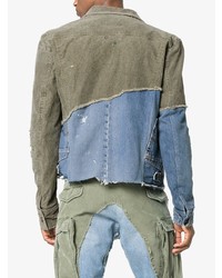 olivgrüne Jeansjacke von Greg Lauren