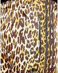 olivgrüne Jogginghose mit Leopardenmuster von adidas