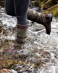 olivgrüne kniehohe Stiefel von Dubarry