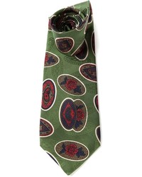 olivgrüne Krawatte mit Paisley-Muster von Valentino
