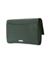 olivgrüne Leder Clutch von Rebecca Minkoff