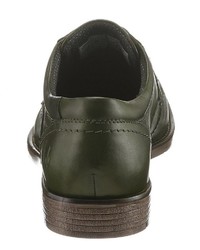 olivgrüne Leder Derby Schuhe von BRUNO BANANI
