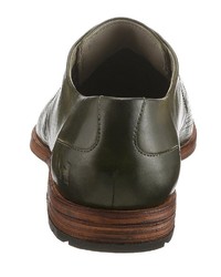 olivgrüne Leder Derby Schuhe von Daniel Hechter