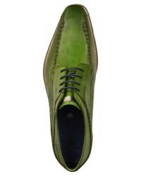 olivgrüne Leder Derby Schuhe von Daniel Hechter