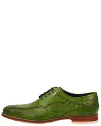 olivgrüne Leder Derby Schuhe von Daniel Hechter